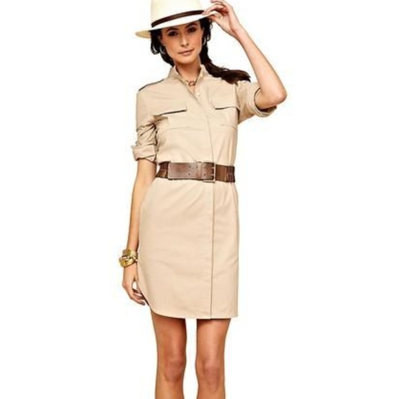 Brooks Brothers Dresses & Skirts - Brooks Brothers Khaki Cotton Button Up Dress